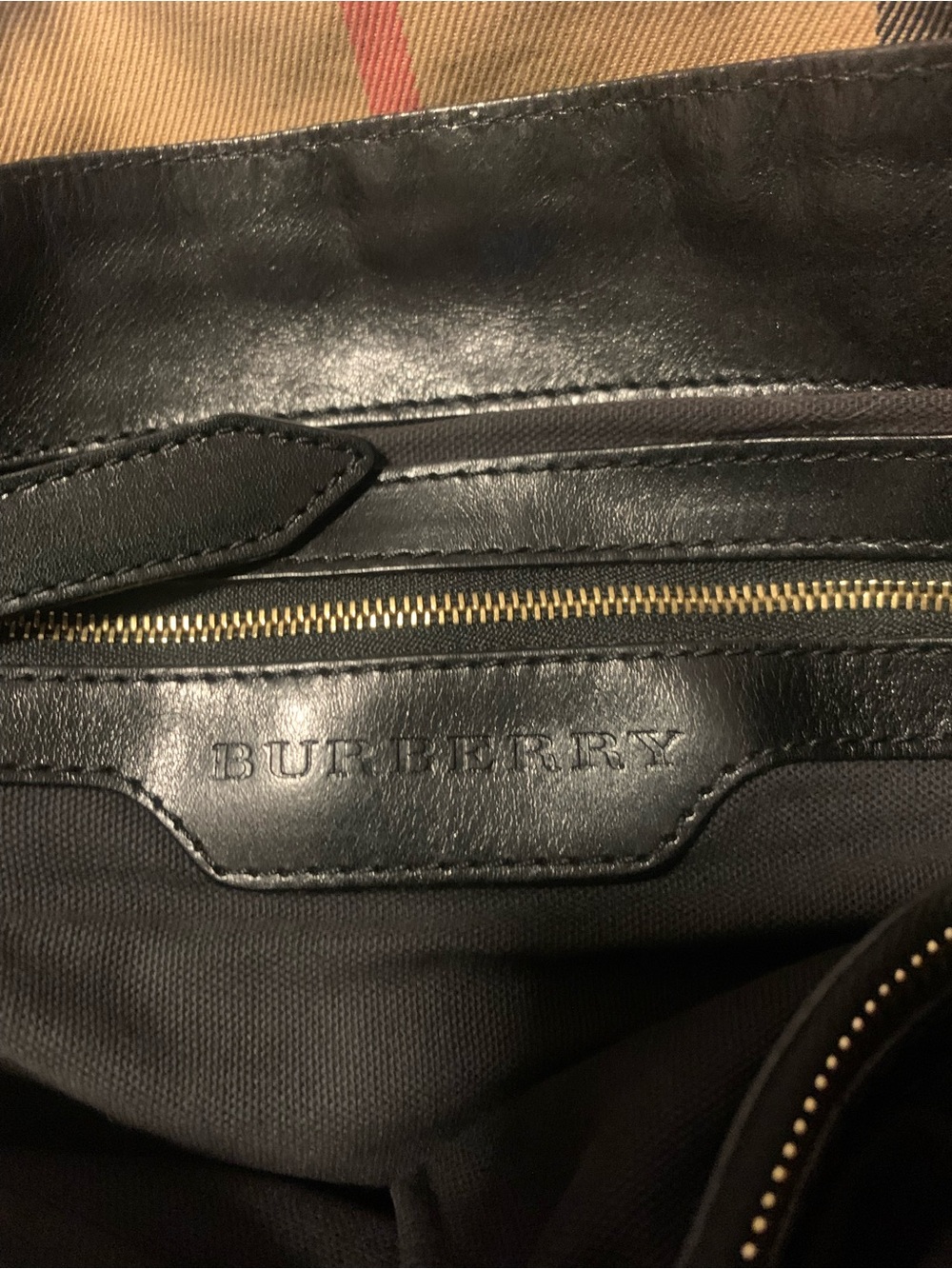 Burberry Beige and black check canvas - Picture 7 of 16